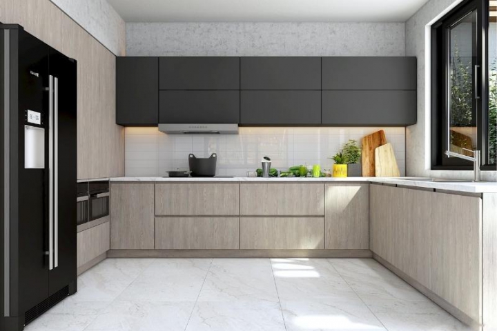 Mẫu thiết kế tủ bếp A9)